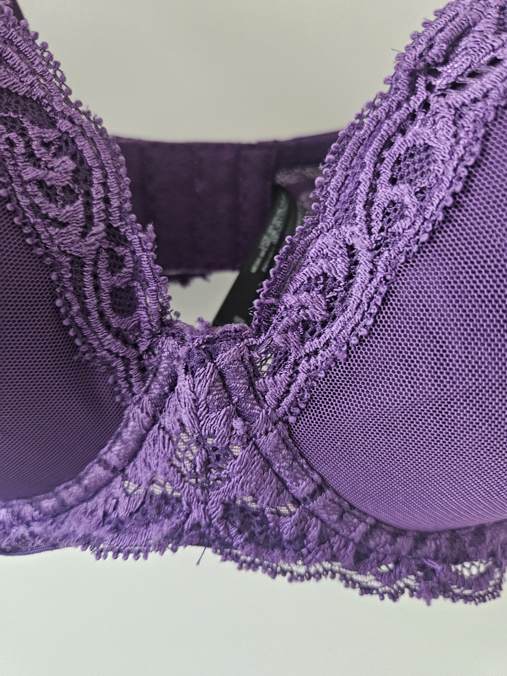 Natori Deep Purple Lace-Trim Underwire Bra - Picture 5 of 15
